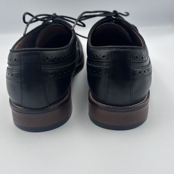 Johnston & Murphy Men's 20-2231 Conard E16 Black Wing Tip Oxford‎ Size 12 M - Picture 7 of 14